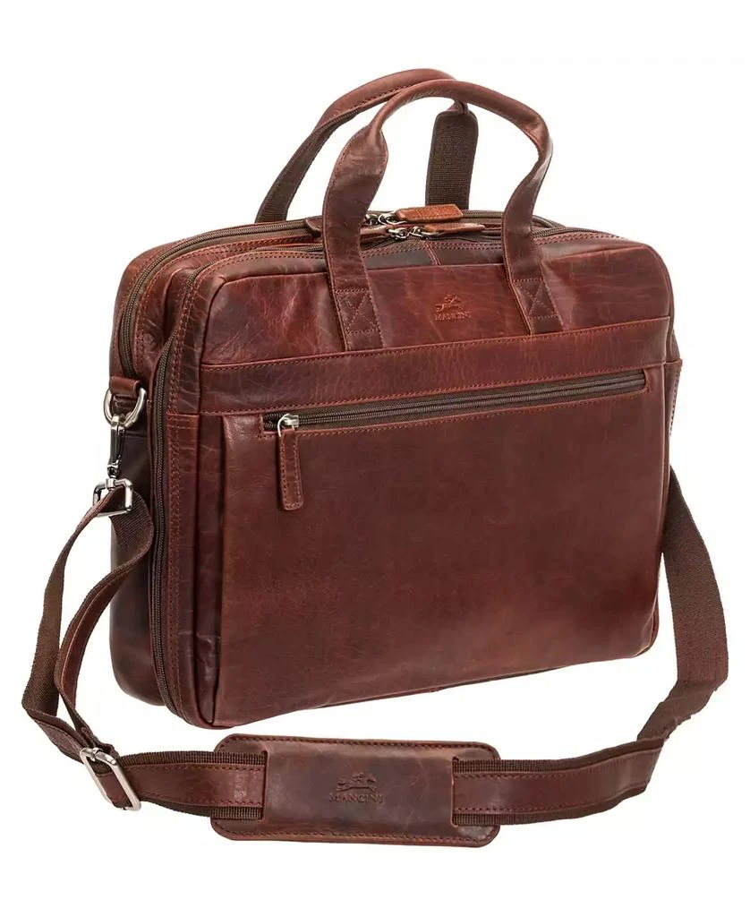 Mancini Leather Goods Men
s Buffalo Double Compartment Briefcase for 15.6" Laptop and Tablet 4