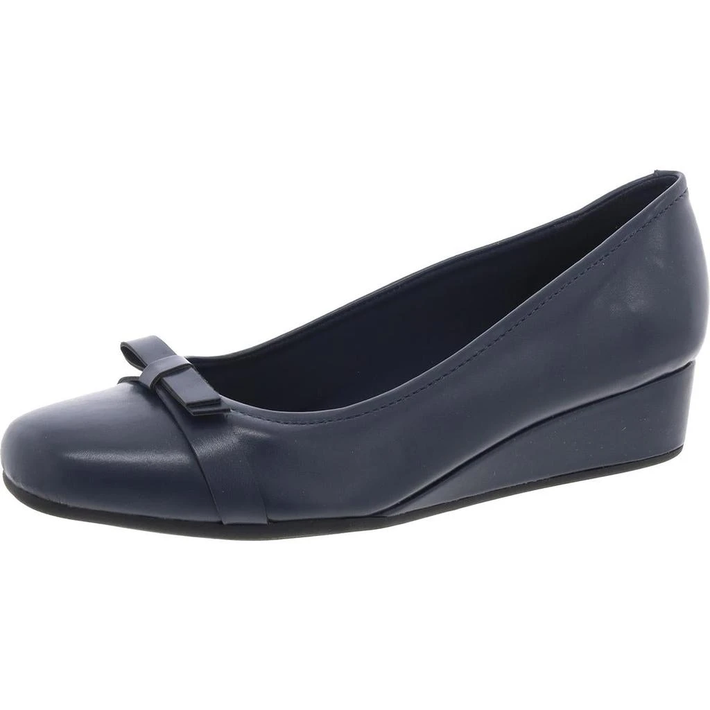 Easy Spirit GERTA 3 Womens Faux Leather Round toe Wedge Heels 7