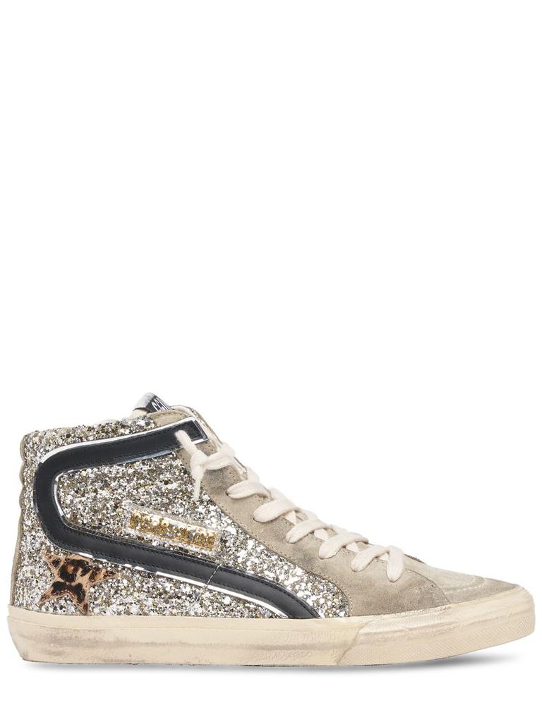 GOLDEN GOOSE 20mm Slide Glittered Sneakers