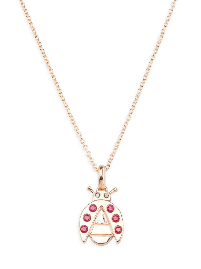 Effy 14K Rose Gold, 0.13 TCW Ruby
0.01 TCW Diamond Ladybug Pendant Necklace