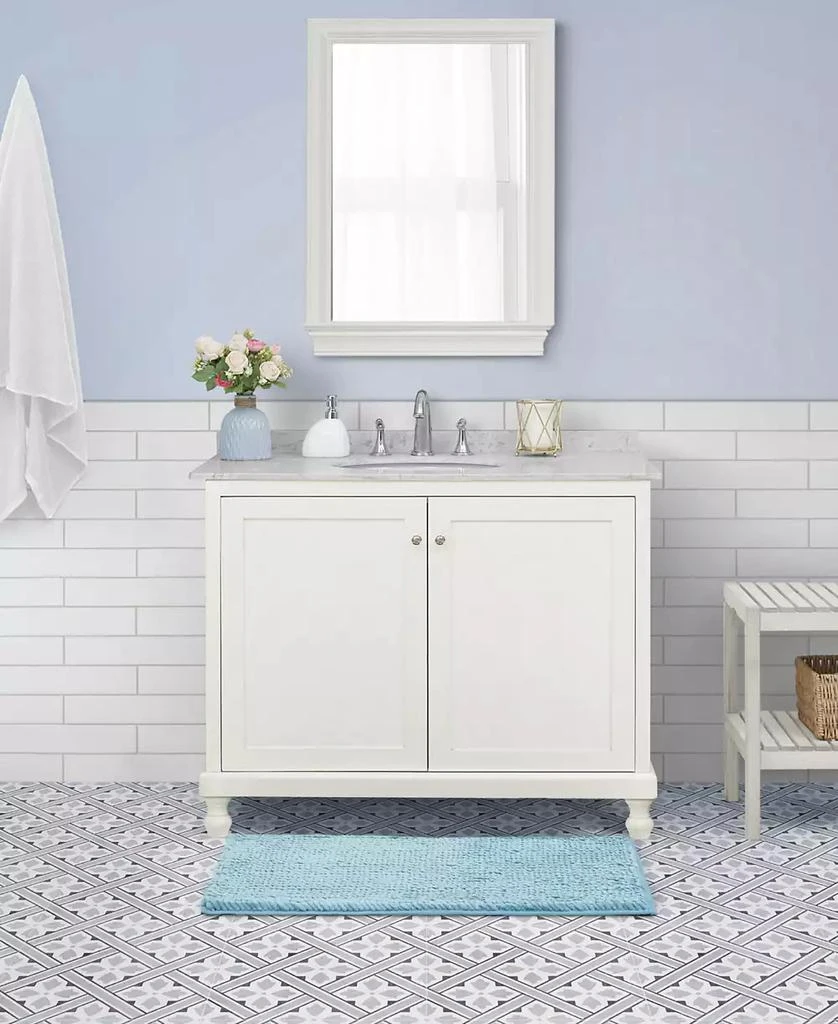 Laura Ashley Butter Chenille Bath Mat 6
