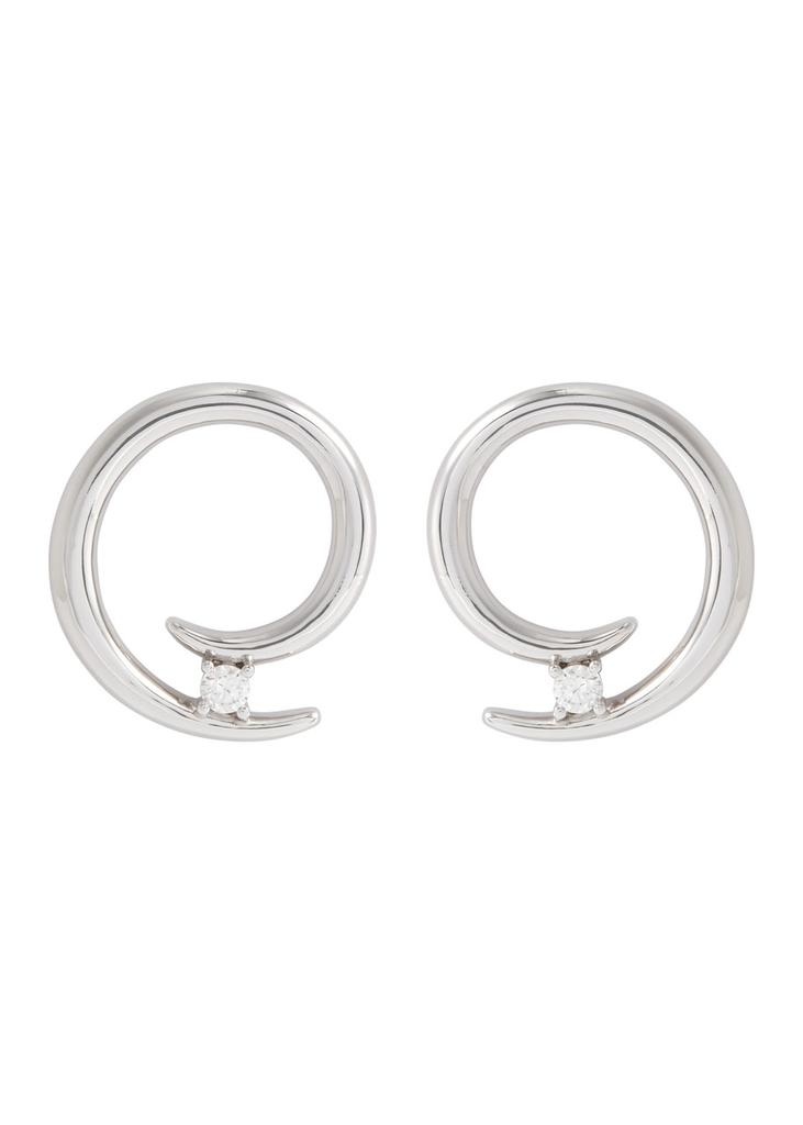 ANISSA KERMICHE Grande Charmeur silver-plated drop earrings