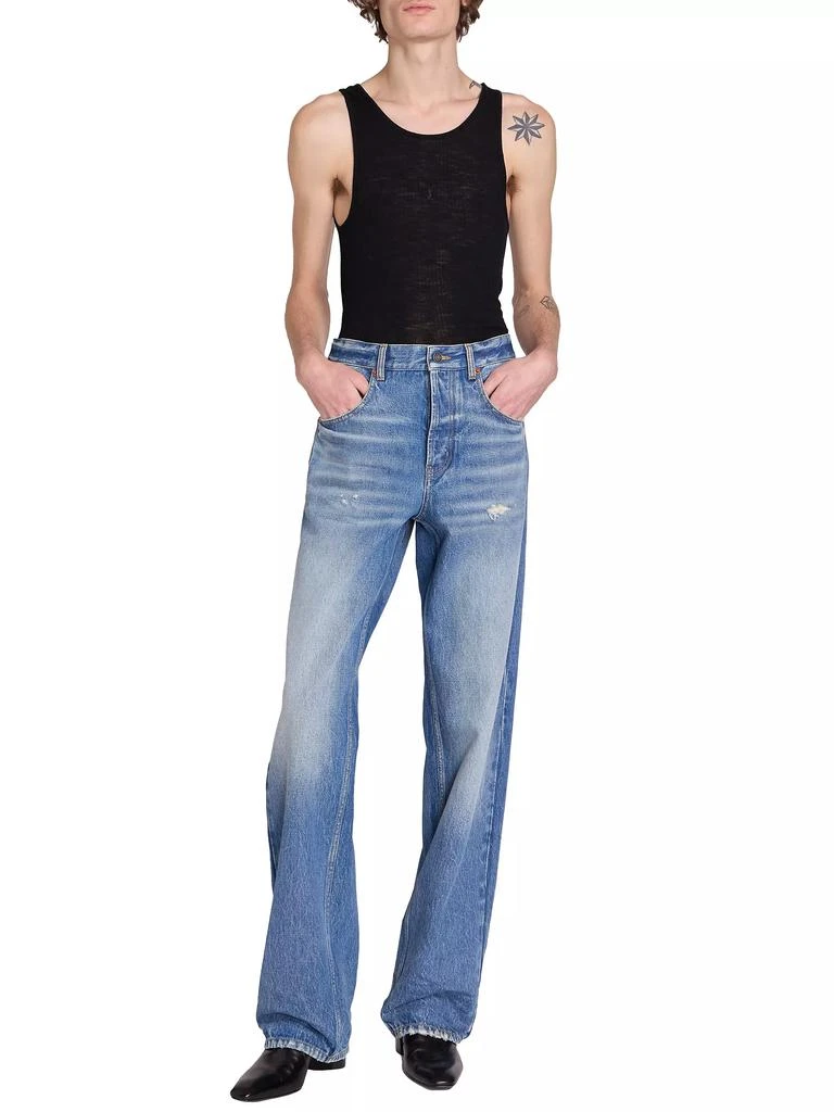 Yves Saint Laurent Long Extreme Baggy Jeans In Denim 2