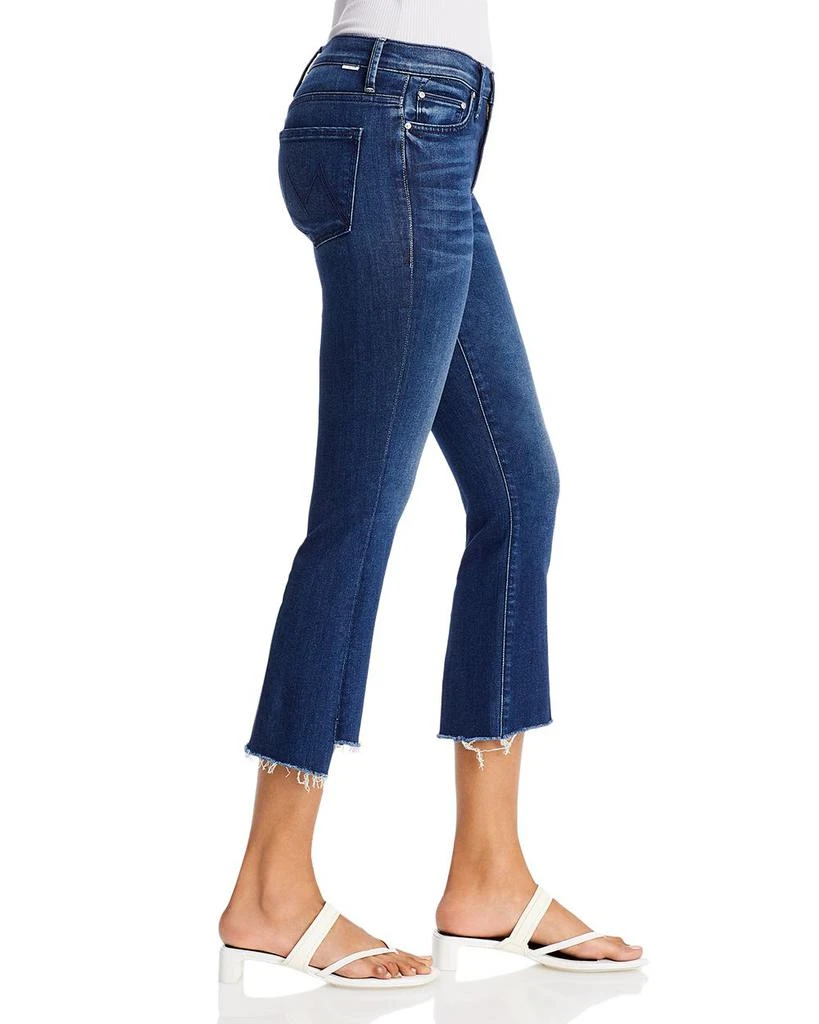MOTHER The Insider High Rise Crop Step Fray Bootcut Jeans in Tongue and Chic 3