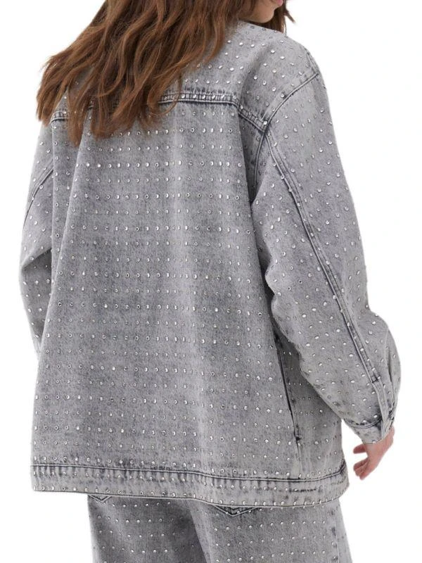 Nocturne Embellished Oversized Denim Jacket 2