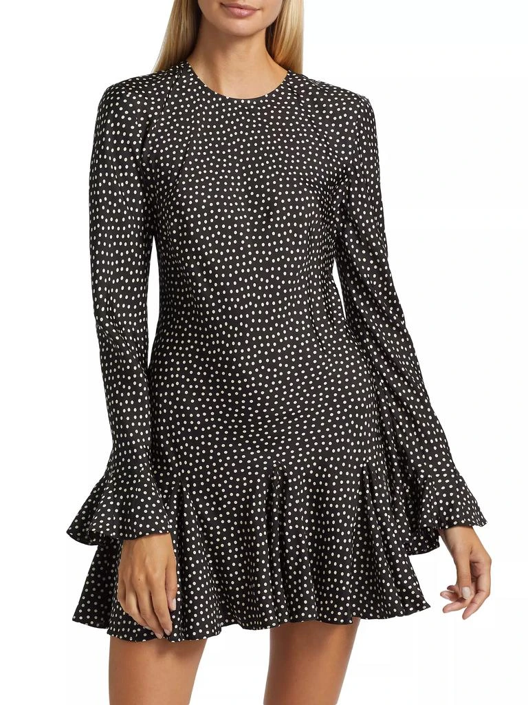 DÔEN Sansa Silk-Blend Polka Dot Dress 3