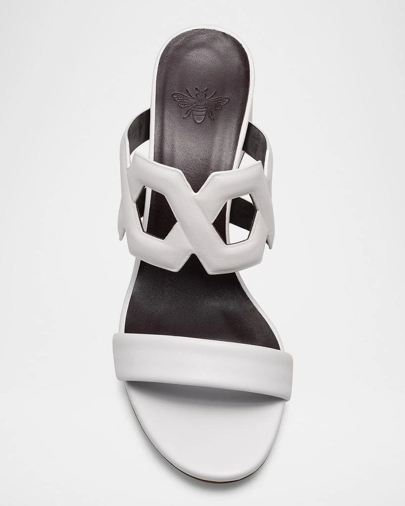 Bougeotte Leather Block-Heel Slide Sandals 3