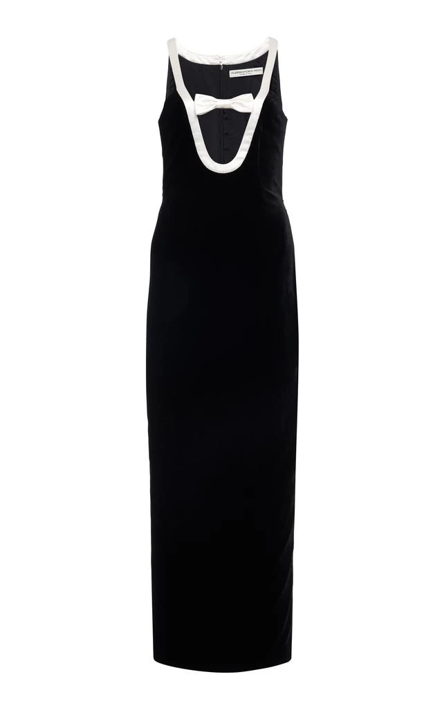 alessandra rich dress black Black V-Neck Bodycon Knit Dress