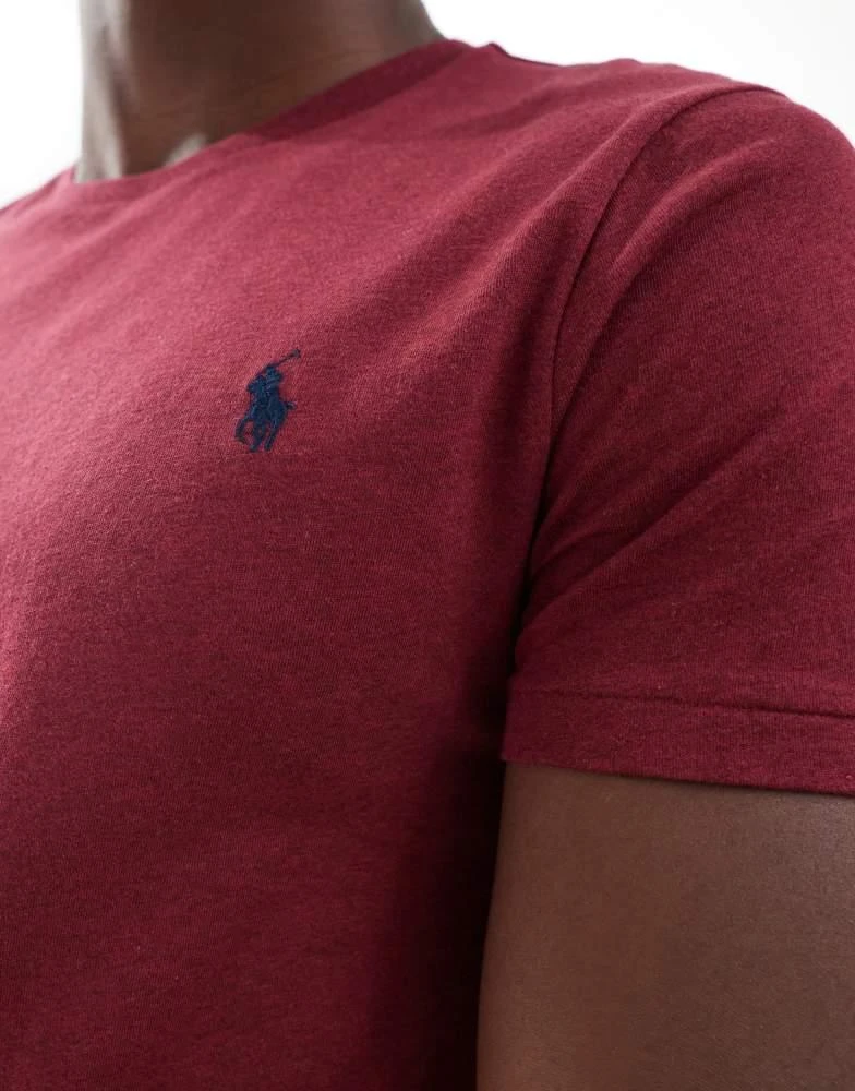 Ralph Lauren Polo Ralph Lauren icon logo t-shirt in burgundy marl 3