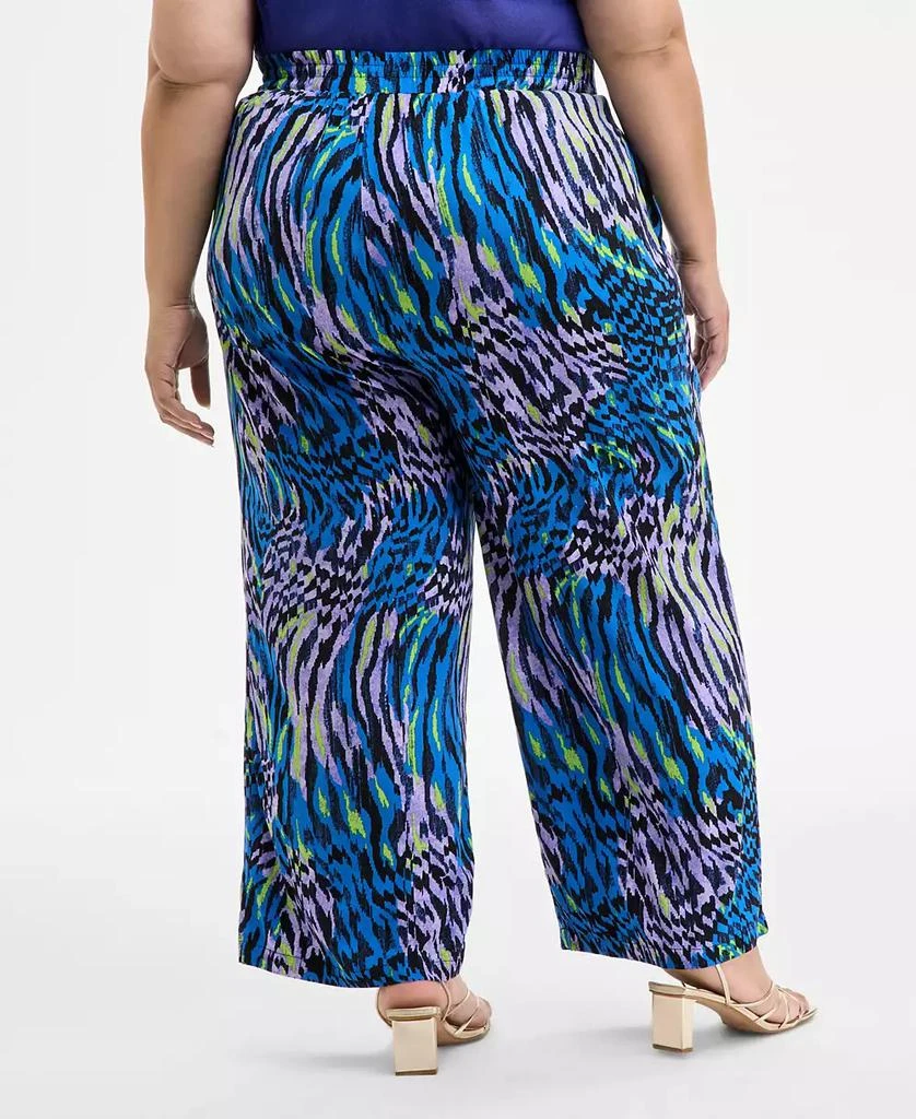 Nina Parker Trendy Plus Size Printed Wide-Leg Pants 4