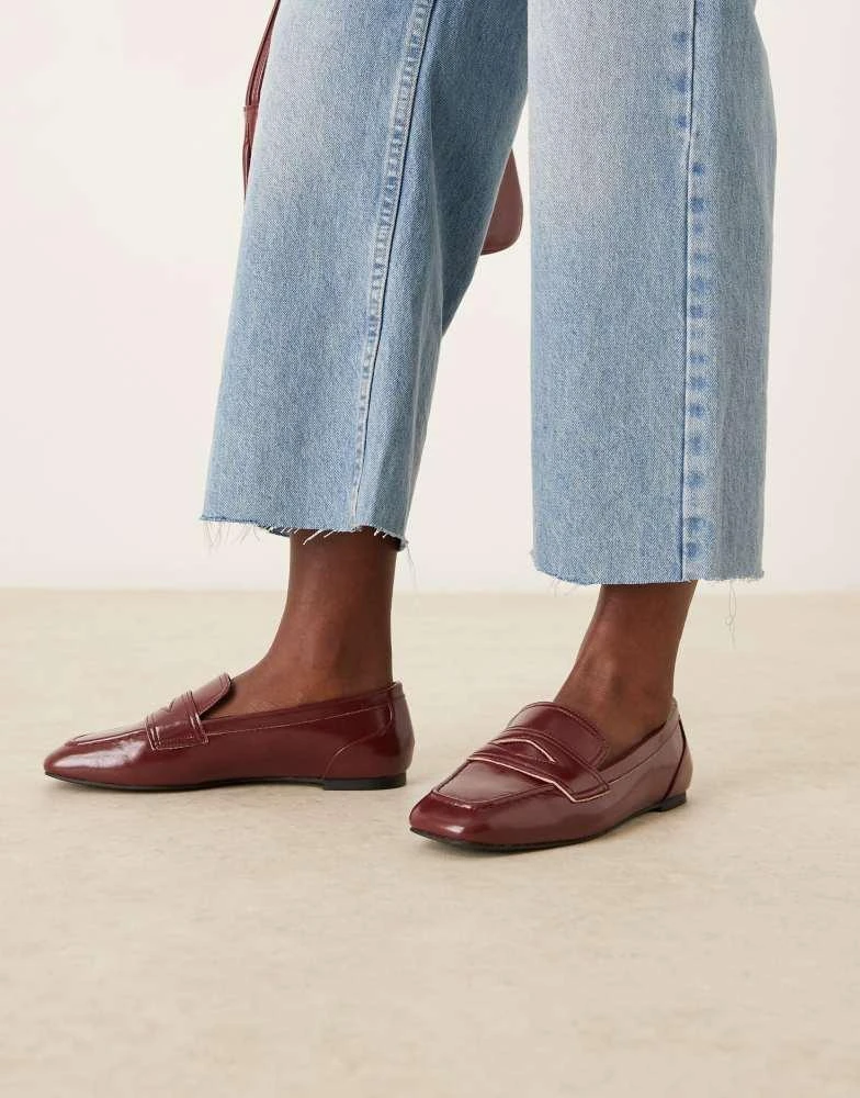 ASOS ASOS DESIGN Malta loafers in burgundy