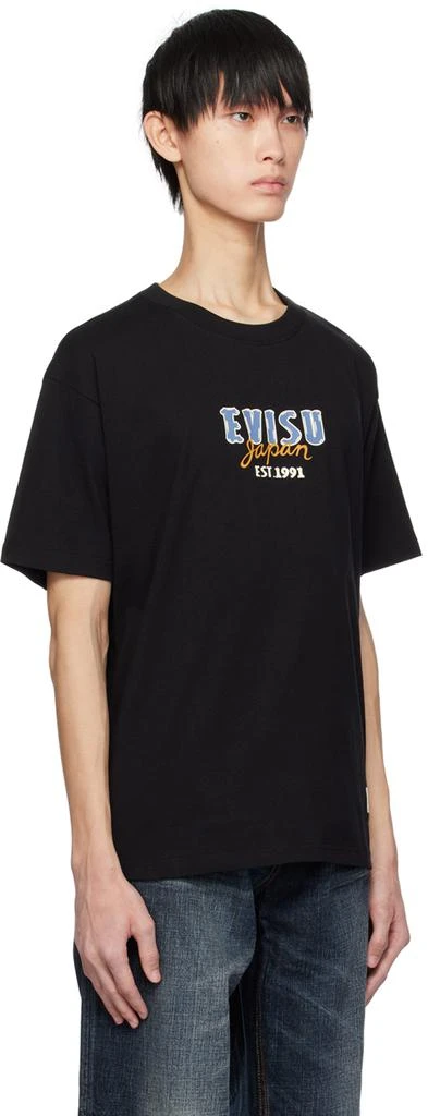 Evisu Black Printed T-Shirt 2