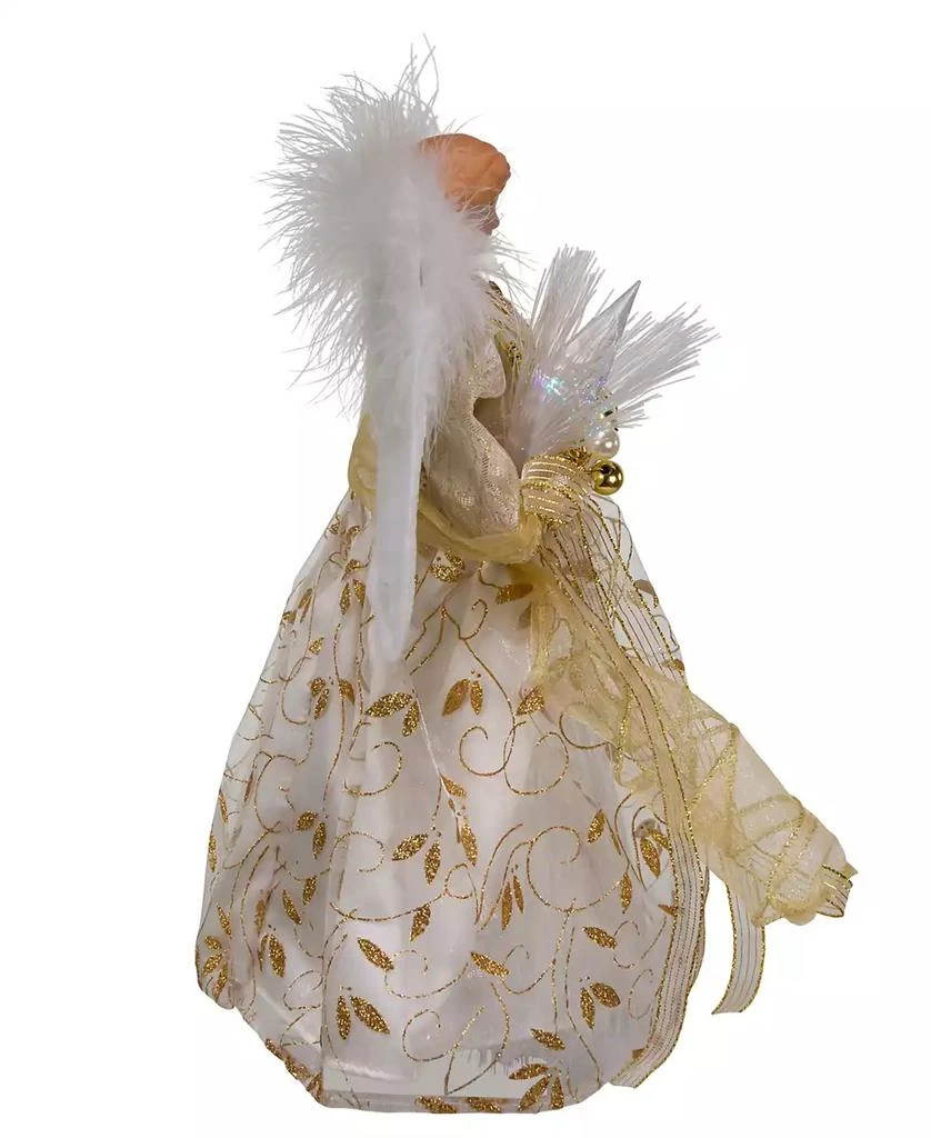 Kurt Adler 12" Battery-Operated Fiber Optic Angel Tree Topper with Color Changing LED Lights 6