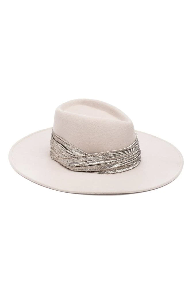 Eugenia Kim Metallic Trim Wool Fedora Hat 1
