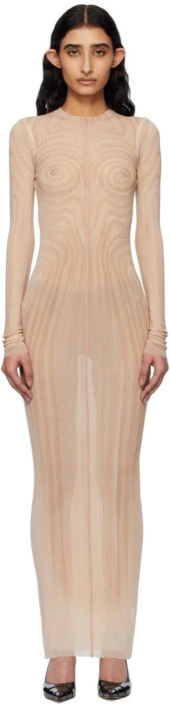 Jean Paul Gaultier Pink 'The Long Spirale' Maxi Dress 1