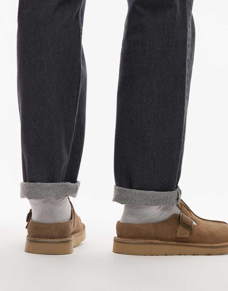 Clarks Solsbury mule in cola brown suede – On Sale Now with Up to