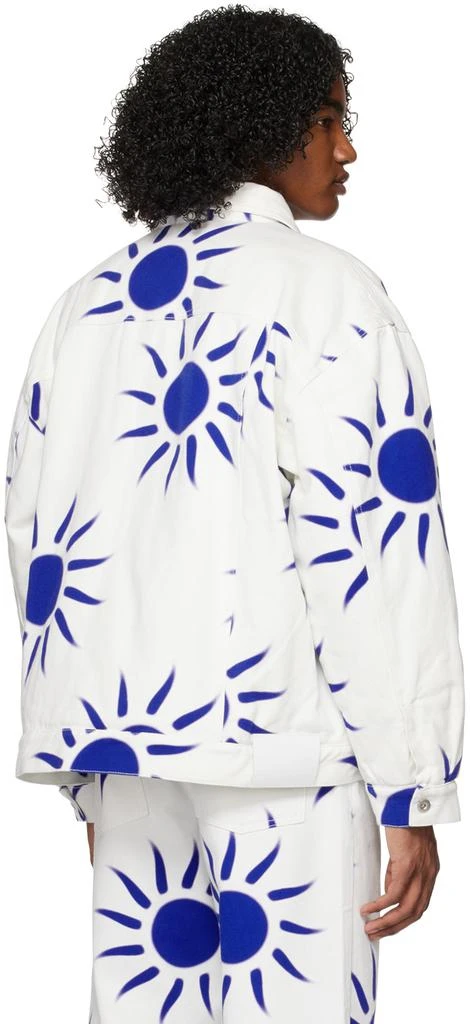 Liberal Youth Ministry White Printed Denim Jacket 3