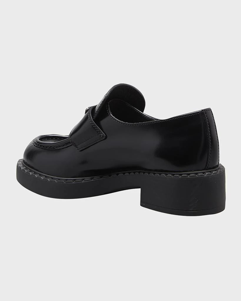 Prada Leather Triangle Logo Loafers 5