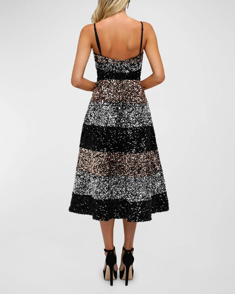 HELSI Jackie Sleeveless Striped Sequin Midi Dress 4