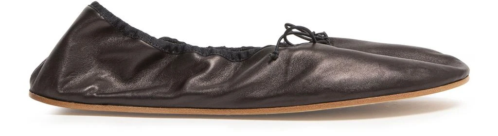 The Row Round ballet flat in leather 2