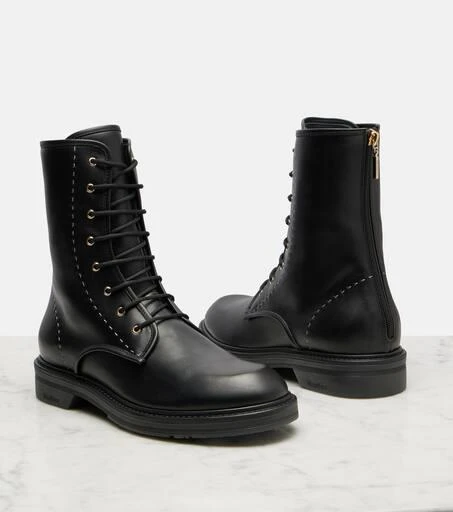 Max Mara Urbancombat leather combat boots 5