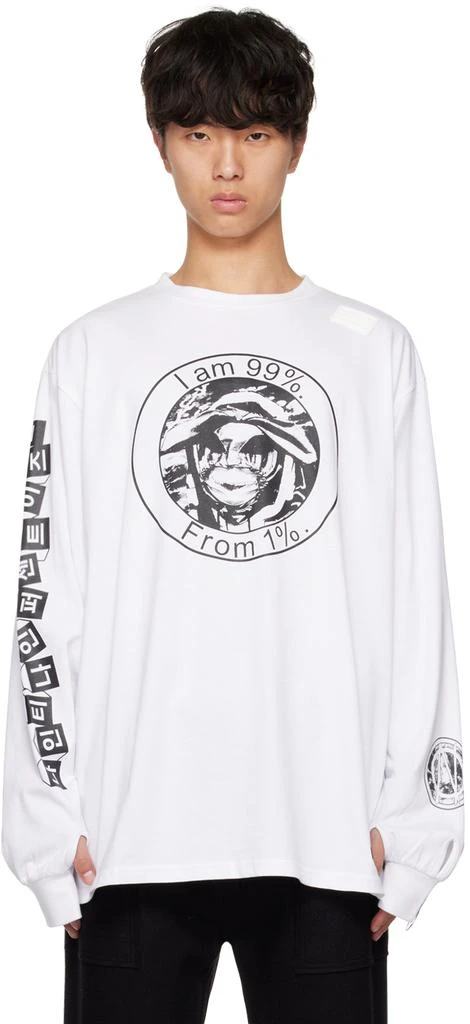 99%IS- White 'Our Faith' Long Sleeve T-Shirt 1