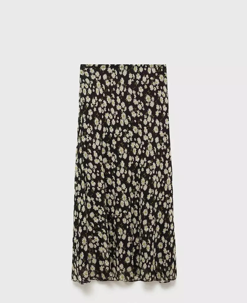 Mango Women's Long Flared Floral Skirt 2
