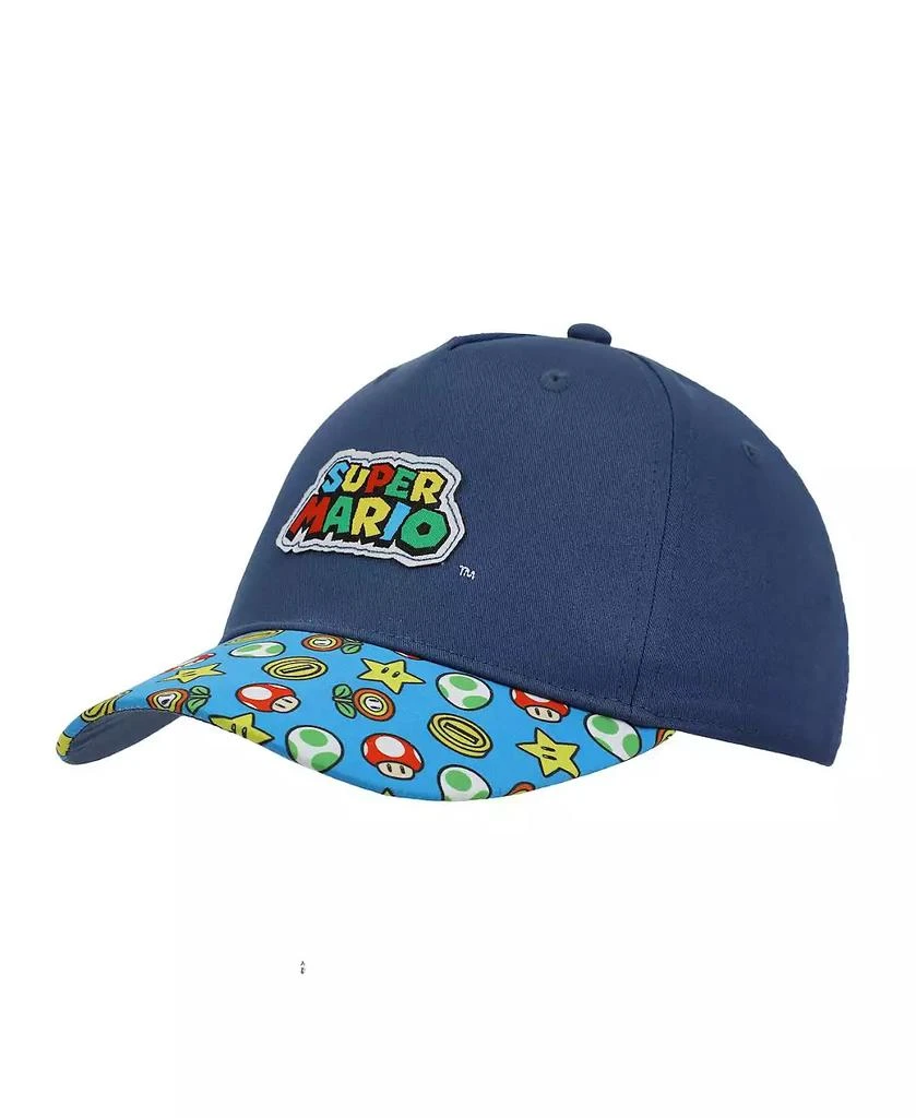 SUPER MARIO Boys Bros Logo 
Power-Ups Youth Blue Traditional Adjustable Hat