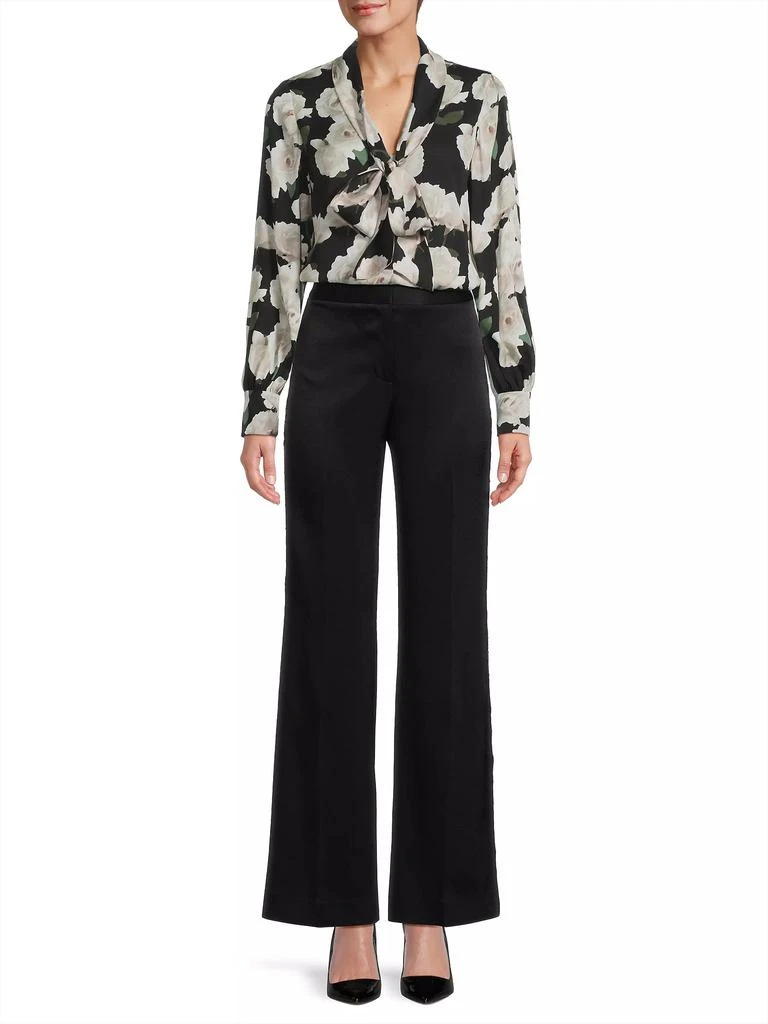 UNGARO Dara Floral Stretch Silk Blouse 2