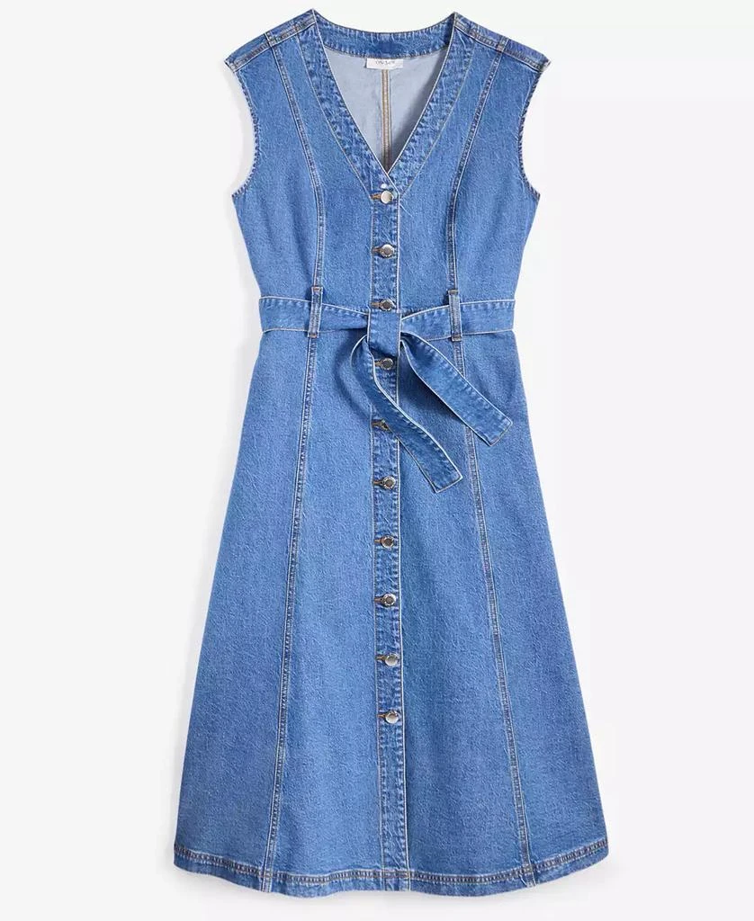 On 34th Women's Sleeveless Belted Denim Midi Dress, Exclusively at Macy's 5