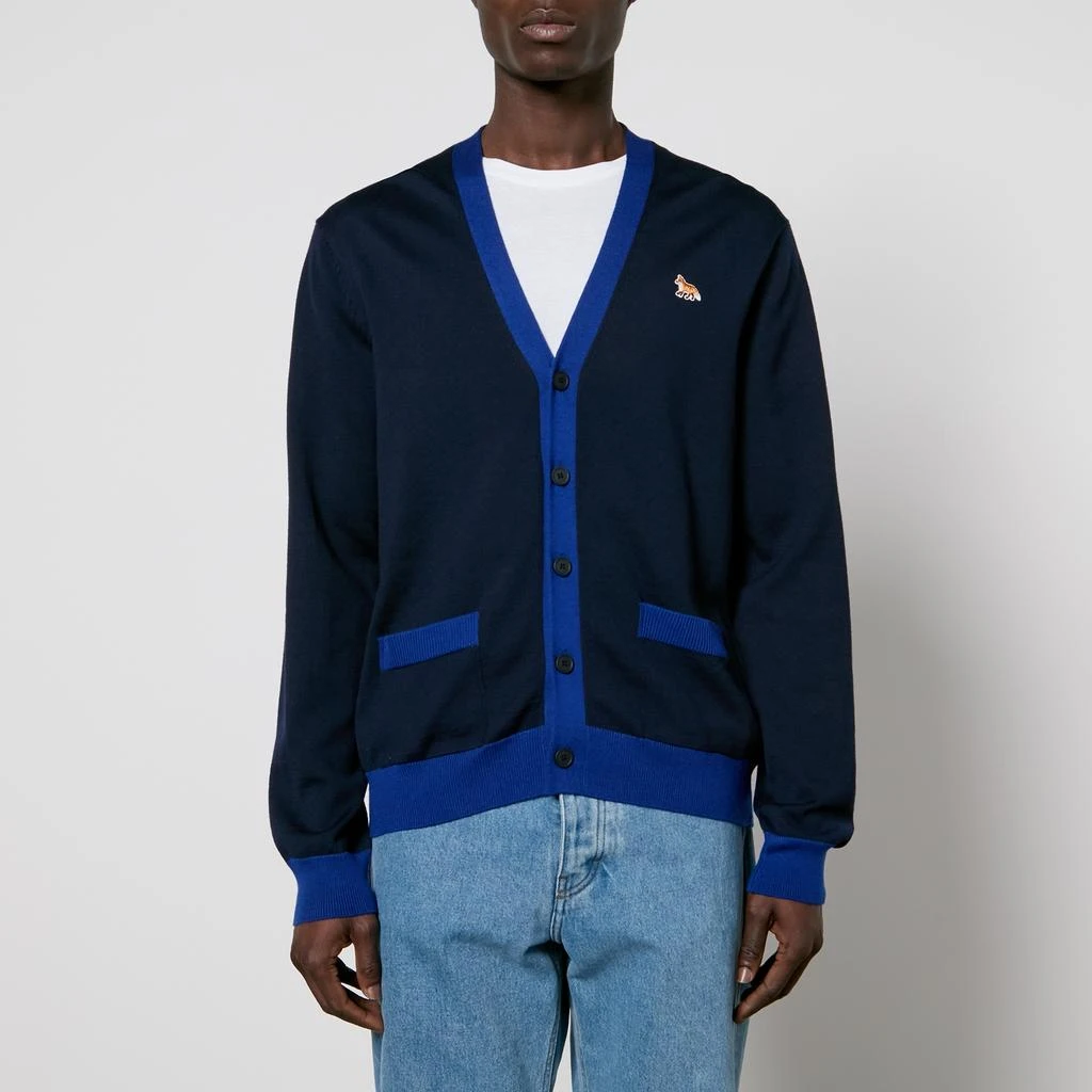 Maison Kitsune Baby Fox Patch Wool Cardigan 1
