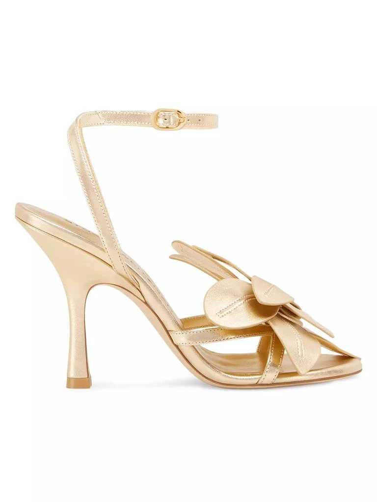 Stuart Weitzman Paradise 100MM Metallic Leather Stiletto Sandals 1