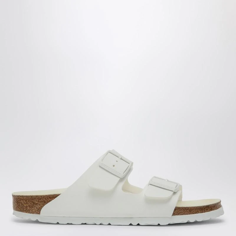 Birkenstock White Arizona Birko-Flor slide 1