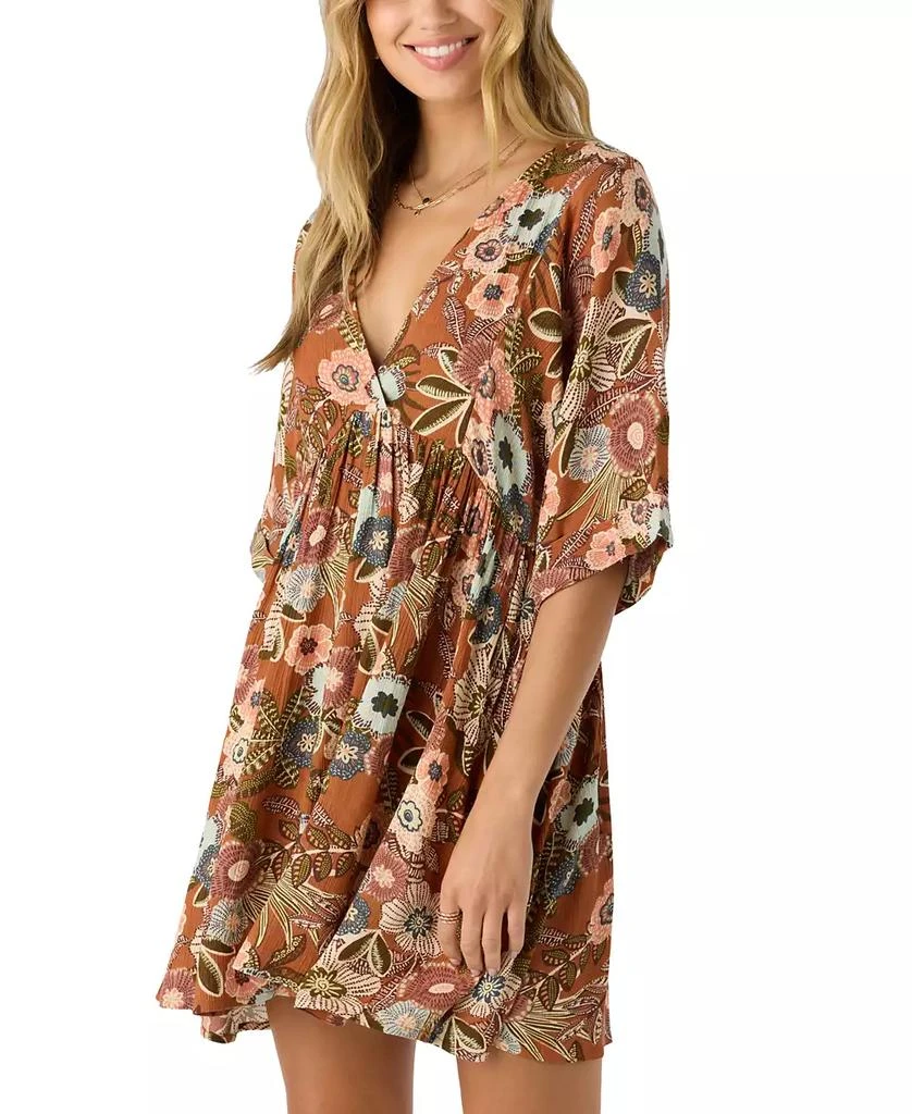 O'Neill Juniors' Rosemary V-Neck Woven Dolman-Sleeve Mini Dress 7