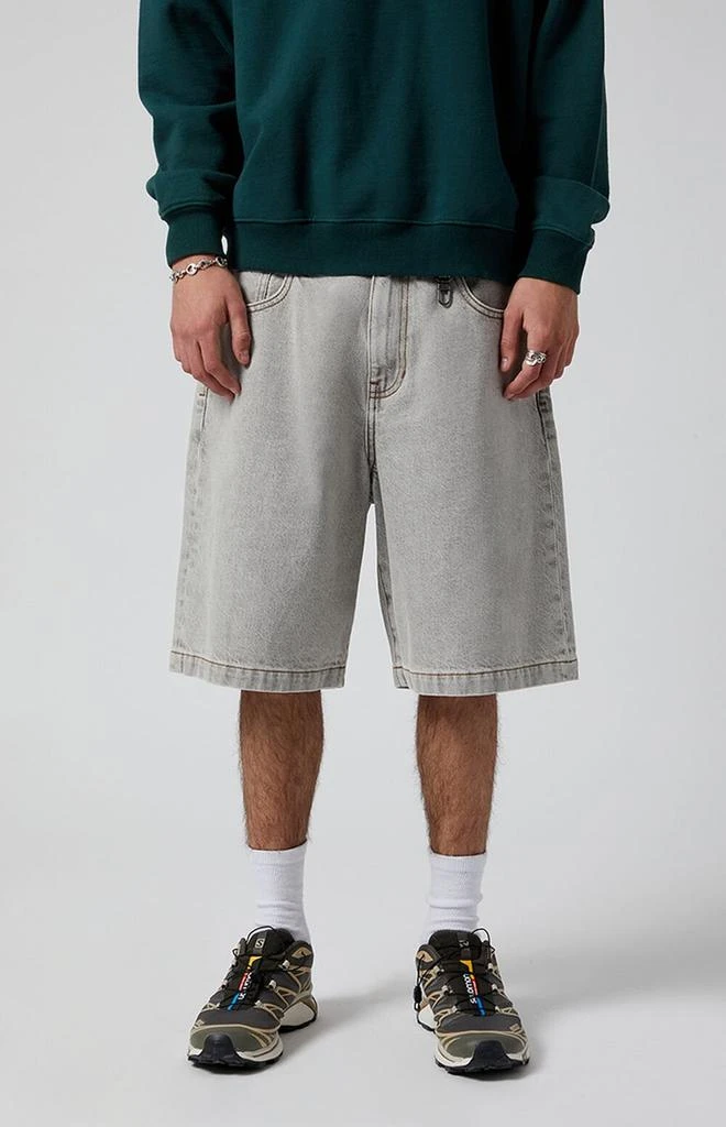 PacSun Gray Baggy Denim Shorts 2