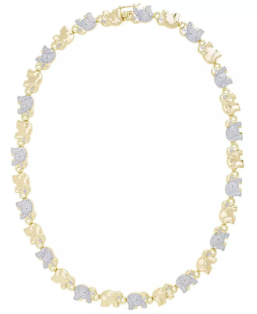 Macy's Women's Diamond Accent Elephant Necklace 1