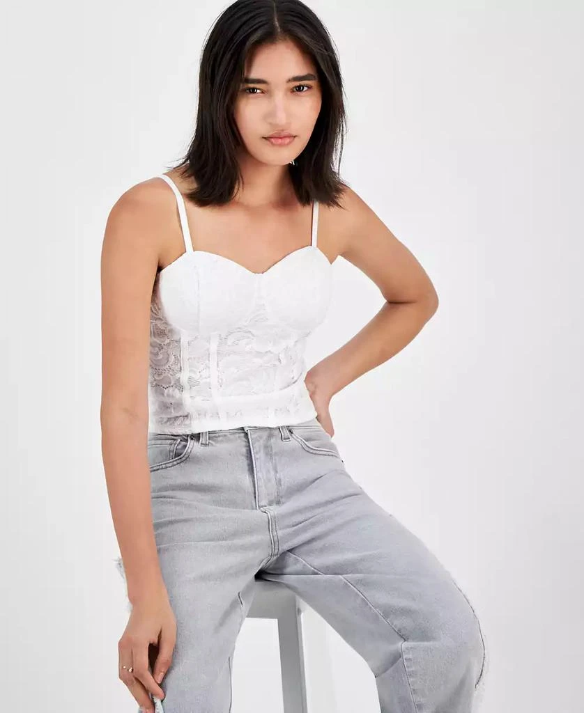 Madden Girl Juniors' Lace Bustier Tank Top 2