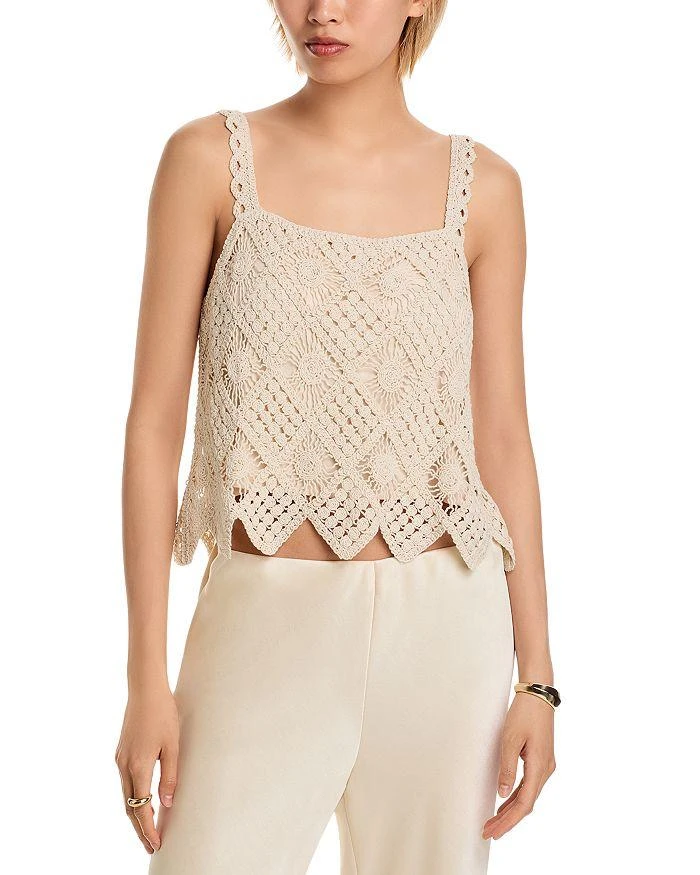 AQUA Diamond Crochet Top - Exclusive 1