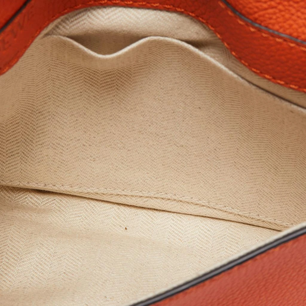 Loewe Loewe Orange/Beige Grained Leather Military Belt Bag   8