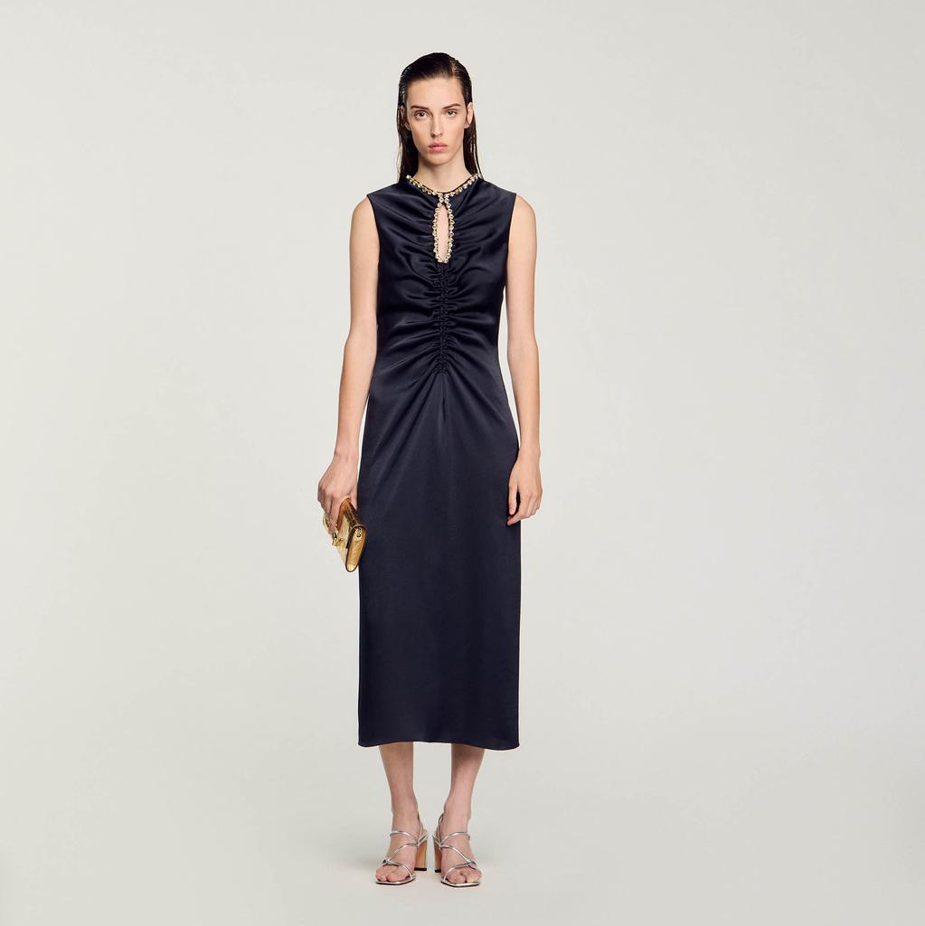 Sandro Rhinestone midi dress