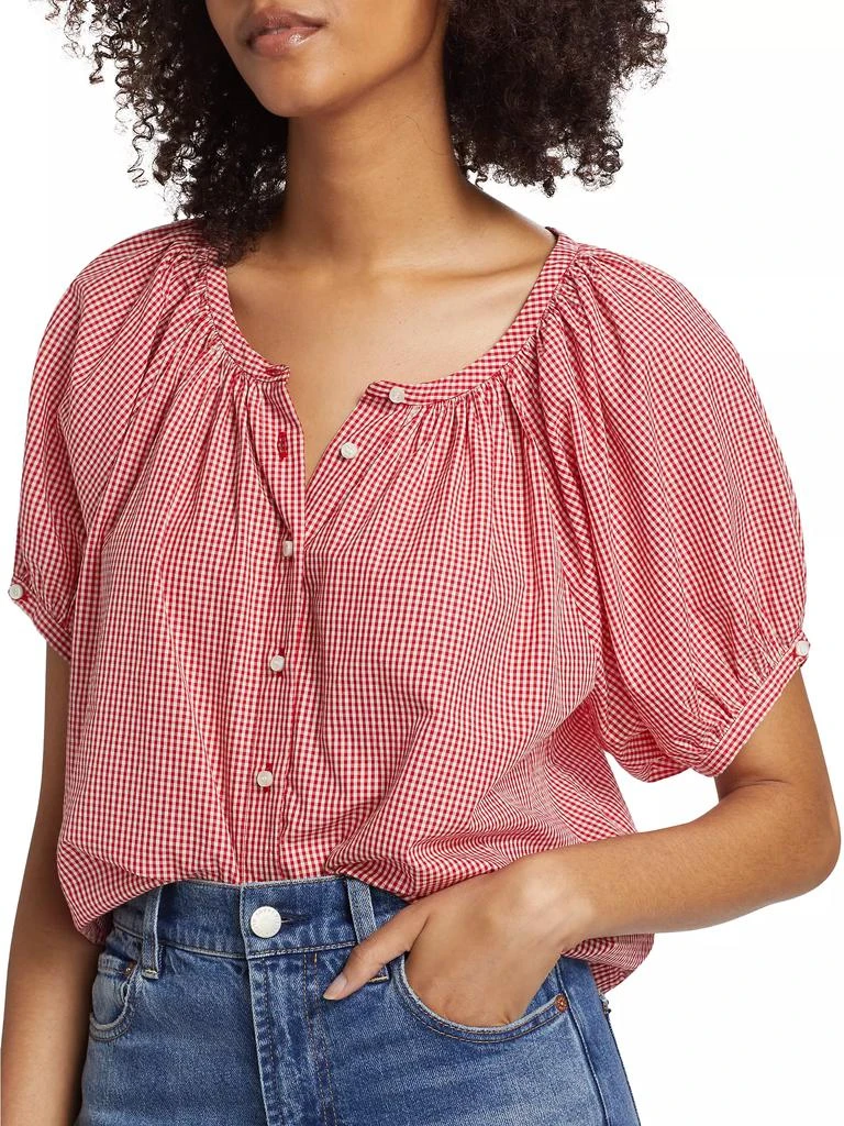DÔEN June Gingham Cotton Top 6