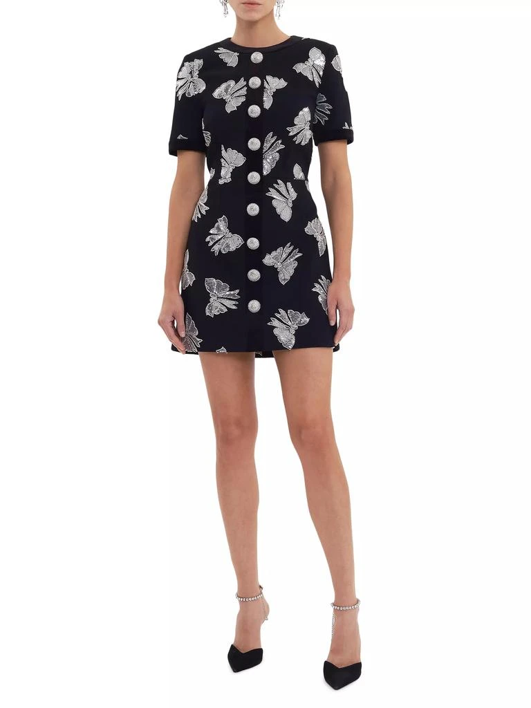 REBECCA VALLANCE Nicky Hilton x Rebecca Vallance Valor Bow Appliqué Minidress 2