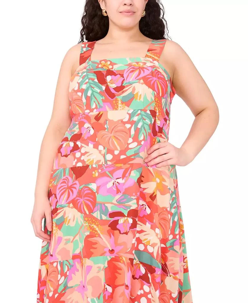 MSK Plus Size Printed Challis Sleeveless Maxi Dress 3
