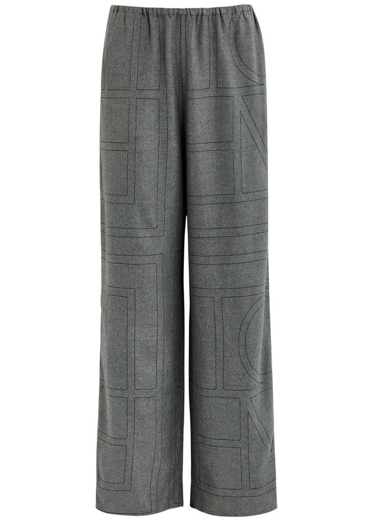 パンツ TOTEME VISCOSE AND VIRGIN WOOL FLARE TROUSERS Totême Viscose And Virgin Wool Flare Trousers - BeyondStyle