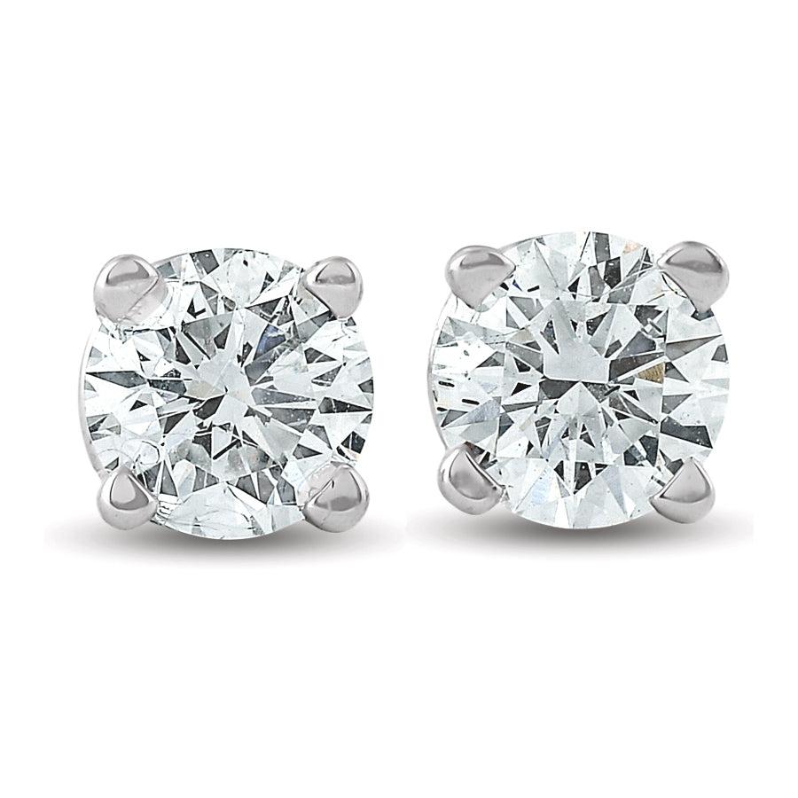 Pompeii3 1/3 ctw 14k White Gold Diamond Stud Earrings IGI Certified