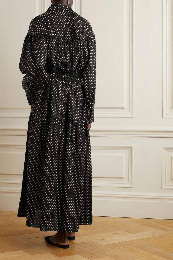 Matteau Tiered polka-dot cotton and silk-blend shirt dress 3