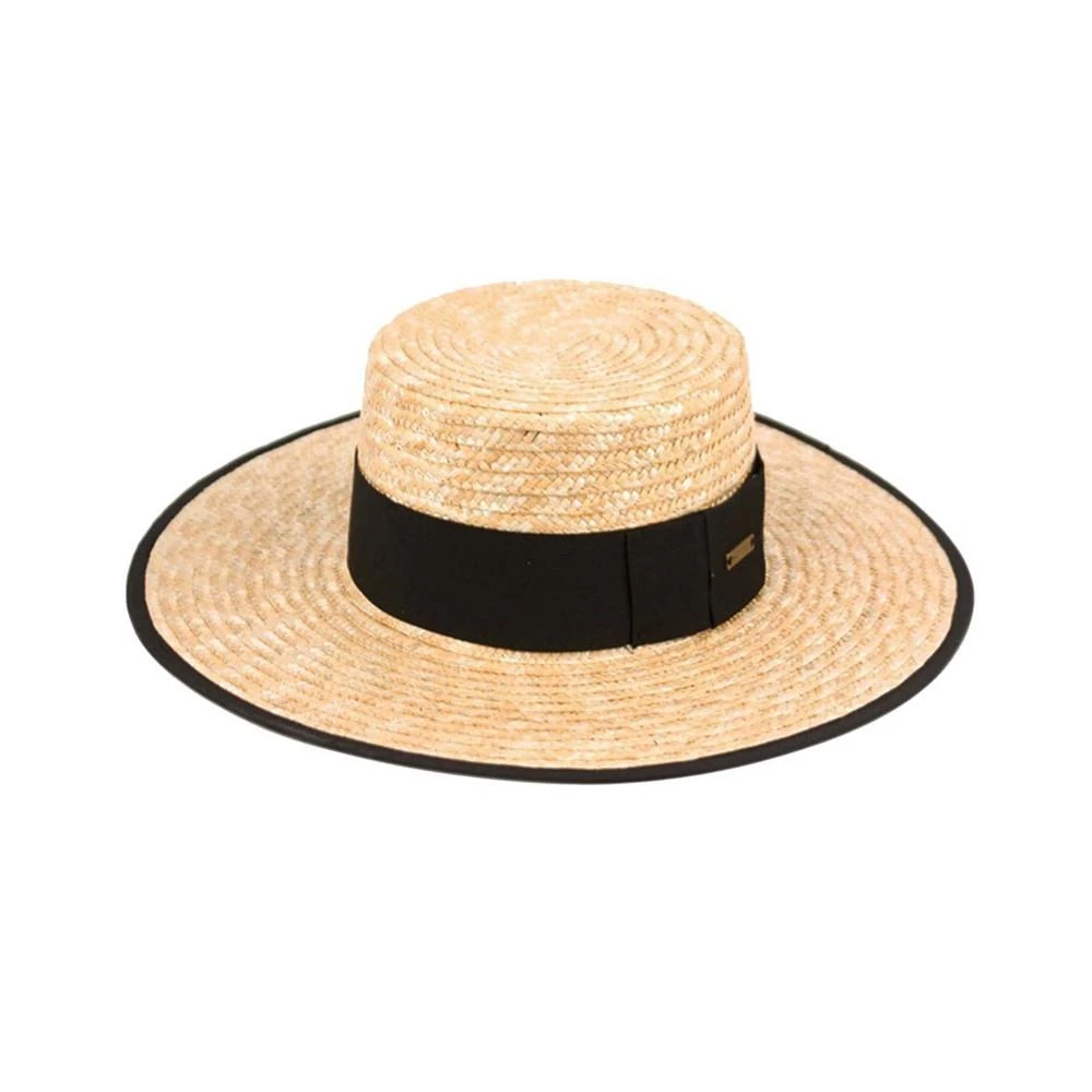 Epoch Hats Company Angela & William Braid Natural Straw Women's Boater Hat 1