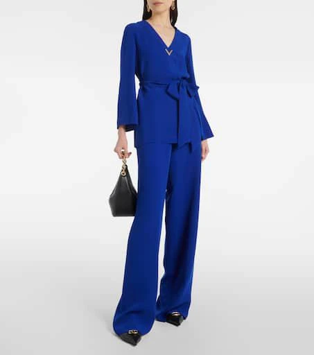 Valentino Cady Couture high-rise wide-leg pants 2