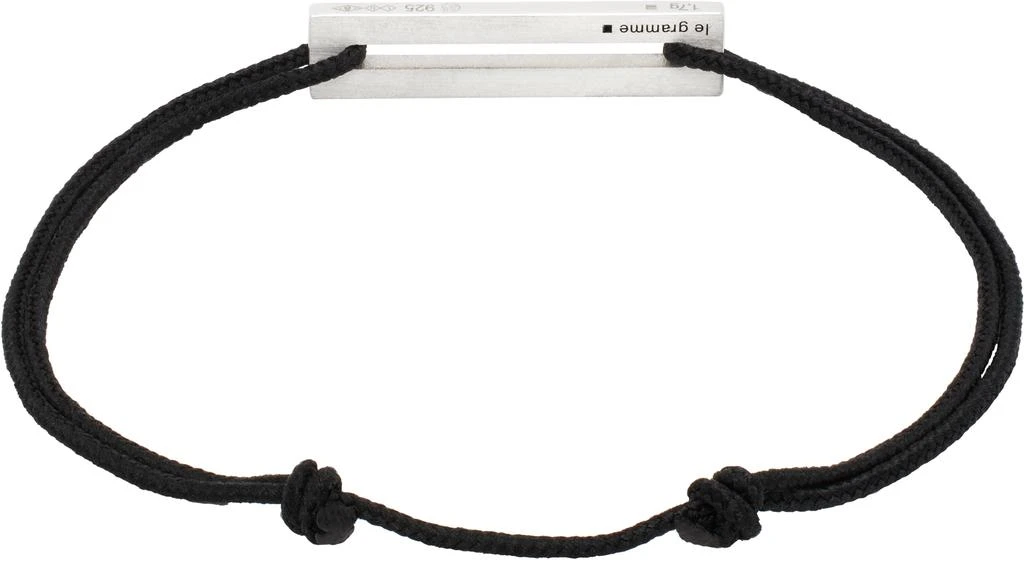 Le Gramme Black Lacquered Cord 'Le 1.7g' Bracelet 2