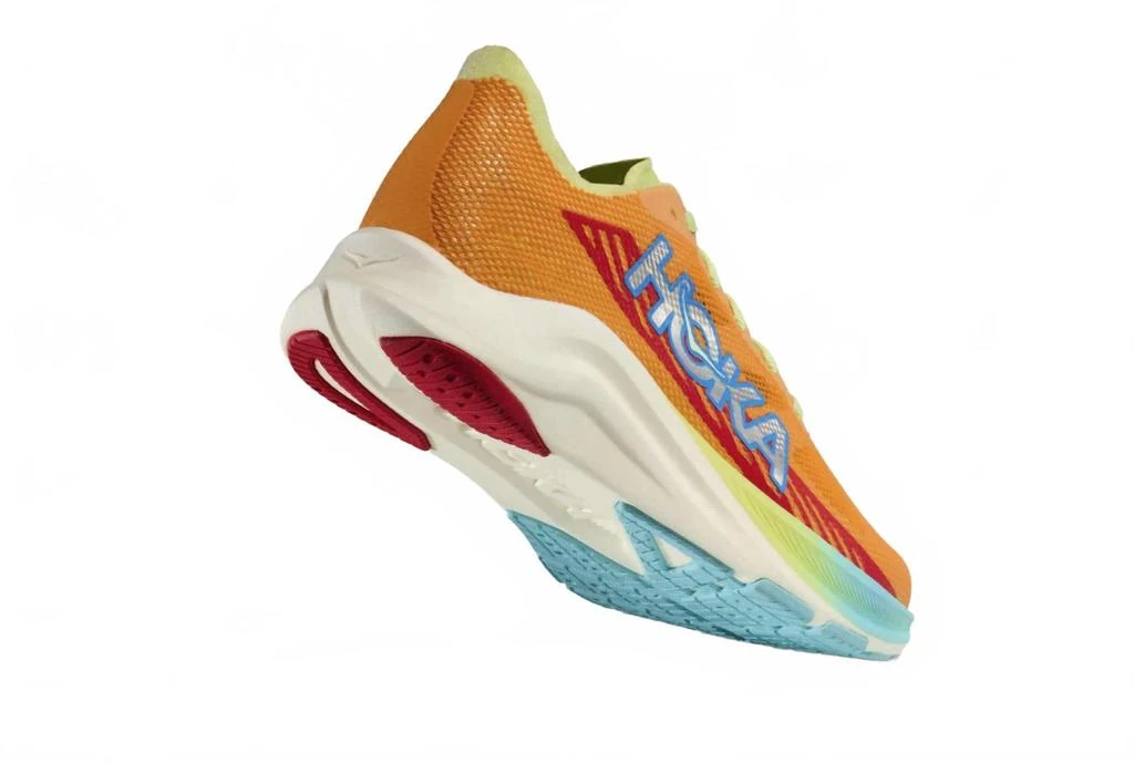 Hoka One One Men's Cielo Road Running Shoe In Solar Flare / Celery Juice 4